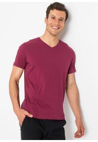 bonprix - T-shirt z dekoltem w serek (3 szt.). Typ kołnierza: dekolt w serek. Kolor: niebieski #1