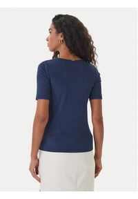 Fracomina T-Shirt FS26ST7008K420Q7 Granatowy Slim Fit. Kolor: niebieski. Materiał: wiskoza #3