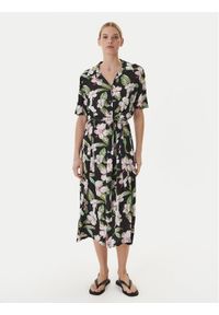 Roxy Sukienka koszulowa Island Escape ERJWD03865 Czarny Regular Fit. Kolor: czarny. Materiał: wiskoza. Typ sukienki: koszulowe #1
