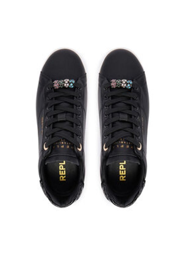 Replay - REPLAY Sneakersy GWZ4N.000.C0023L Czarny. Kolor: czarny. Materiał: skóra