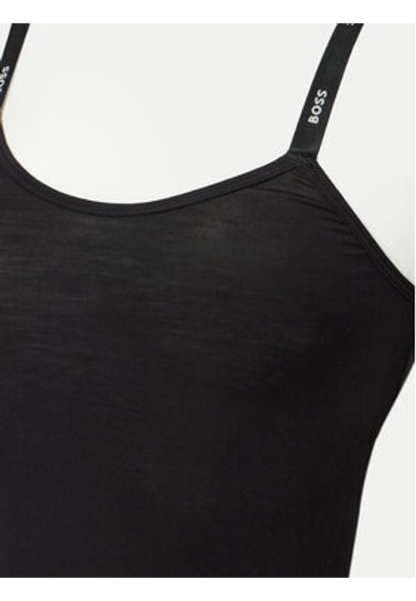 BOSS - Boss Top 50515379 Czarny Regular Fit. Kolor: czarny. Materiał: wiskoza