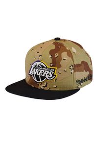 Czapka z daszkiem Mitchell & Ness NBA Los Angeles Lakers Choco Camo-LALYYPPPCAMO. Kolor: brązowy