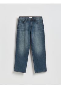 Reserved - Jeansy baggy z efektem sprania - indigo jeans