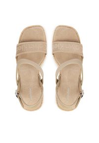 Calvin Klein Espadryle Wedge Espad 70 Webbing Lth HW0HW02901 Beżowy. Kolor: beżowy. Materiał: skóra #3