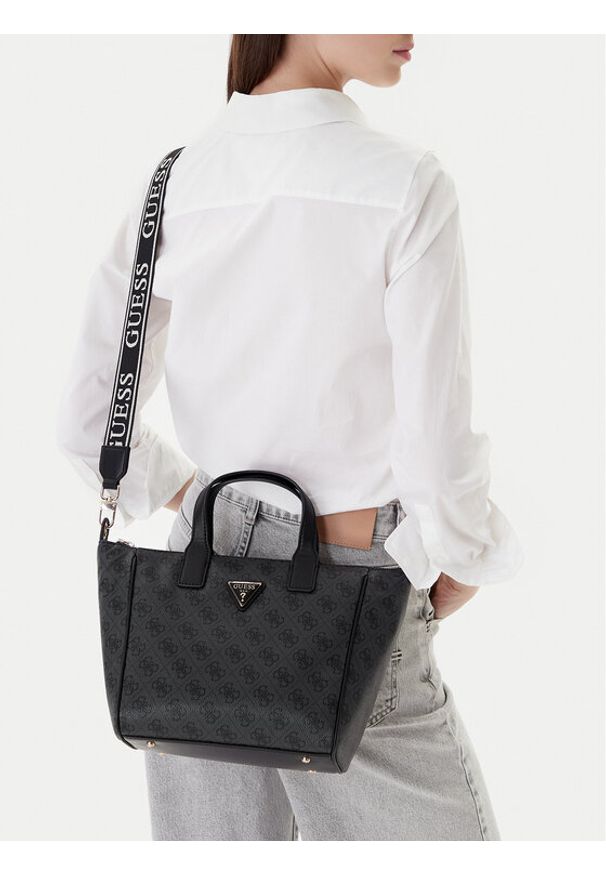 Guess Torebka Follie Travel TWLB96 76019 Szary. Kolor: szary. Materiał: skórzane