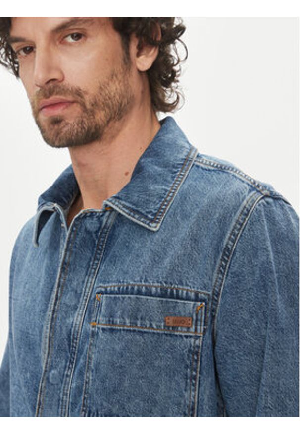 Liu Jo Kurtka jeansowa QA5300 D0257 78263 Granatowy Regular Fit. Kolor: niebieski. Materiał: bawełna