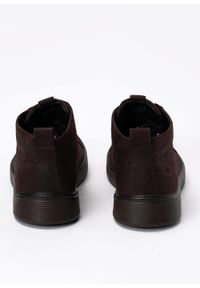 ecco - Sneakersy męskie brązowe ECCO STREET TRAY M MID-CUT BOO. Zapięcie: sznurówki. Kolor: brązowy. Materiał: nubuk, skóra, guma. Technologia: Gore-Tex #4