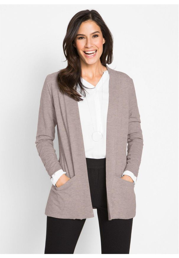 bonprix - Kurtka koszulowa z miękkiej mieszanki wiskozy. Kolor: szary. Materiał: wiskoza