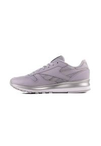Buty do chodzenia damskie Reebok CL Lthr. Zapięcie: sznurówki. Kolor: szary. Materiał: materiał, syntetyk. Szerokość cholewki: normalna. Sport: turystyka piesza