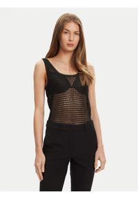 Guess Top W5YR29 Z37G0 Czarny Regular Fit. Kolor: czarny. Materiał: syntetyk