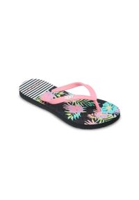 Roxy - Sandały dla Dziewczynki RG VIVA STAMP. Kolor: czarny. Materiał: materiał, guma. Wzór: paski. Styl: sportowy #1