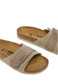 Birkenstock Klapki Oita Braided 1028056 Brązowy. Kolor: brązowy. Materiał: zamsz, skóra