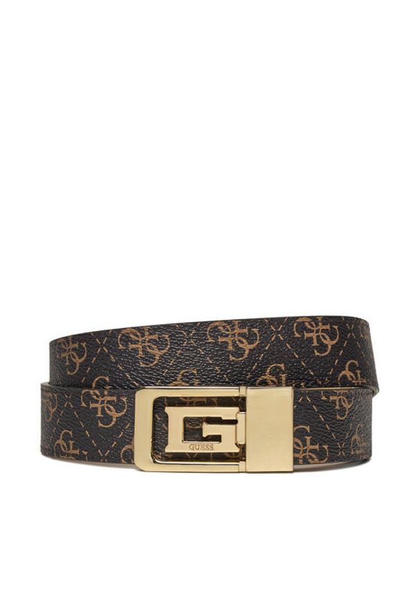 Guess Pasek Damski BW9207 P5130 Brązowy. Kolor: brązowy. Materiał: skóra