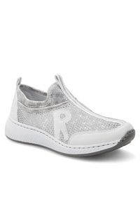 Rieker Sneakersy N5554-81 Srebrny. Kolor: srebrny. Materiał: materiał #5