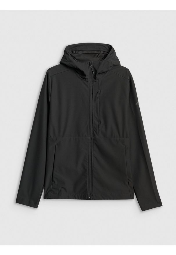 4f - 4F Kurtka softshell wiatroodporna membrana 8000 męska - czarna 3XL. Kolor: czarny. Materiał: softshell. Wzór: gładki
