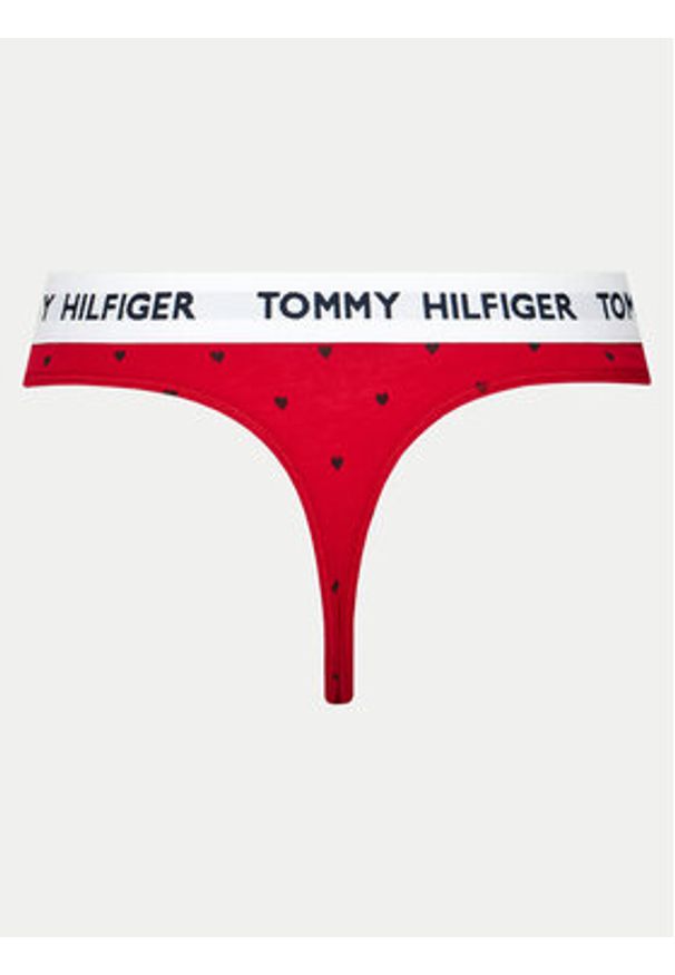 TOMMY HILFIGER - Tommy Hilfiger Stringi UW0UW05656 Czerwony. Kolor: czerwony. Materiał: bawełna
