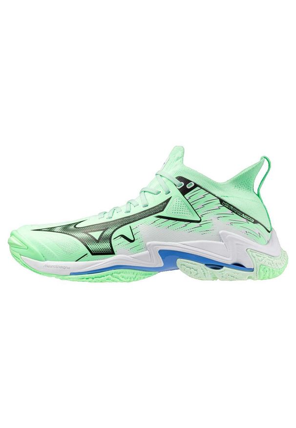 Buty halowe Mizuno Wave Lightning Neo. Kolor: czarny, zielony, wielokolorowy. Model: Mizuno Wave. Sport: siatkówka