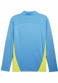 Puma - Męska bluza treningowa Manchester City z zamkiem 1/4 PUMA Magic Blue Yellow Glow. Kolor: żółty, wielokolorowy, niebieski