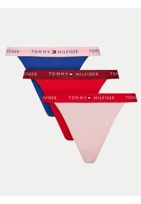 TOMMY HILFIGER - Tommy Hilfiger Komplet 3 par stringów UW0UW05640 Kolorowy. Materiał: bawełna. Wzór: kolorowy