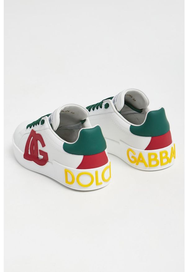 Dolce & Gabbana - Sneakersy damskie skórzane DOLCE & GABBANA. Materiał: skóra