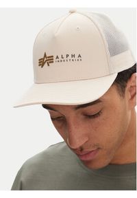 Alpha Industries Czapka z daszkiem Label 106901 Écru. Materiał: bawełna, materiał