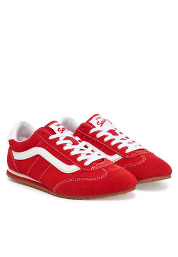 Vans Sneakersy Super Lowpro VN000D83IZQ1 Czerwony. Kolor: czerwony. Materiał: skóra, zamsz