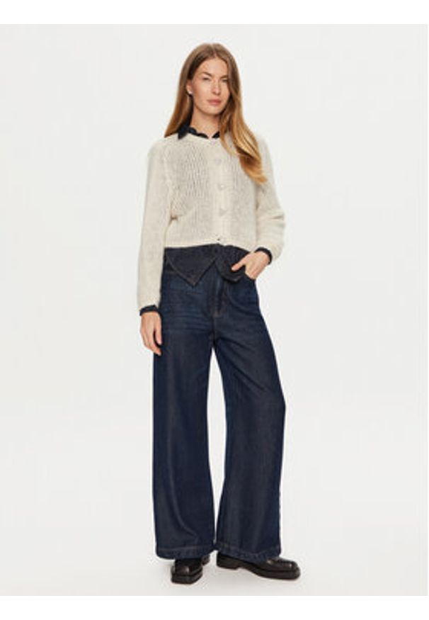 ViCOLO Kardigan 33013S Écru Regular Fit. Materiał: syntetyk