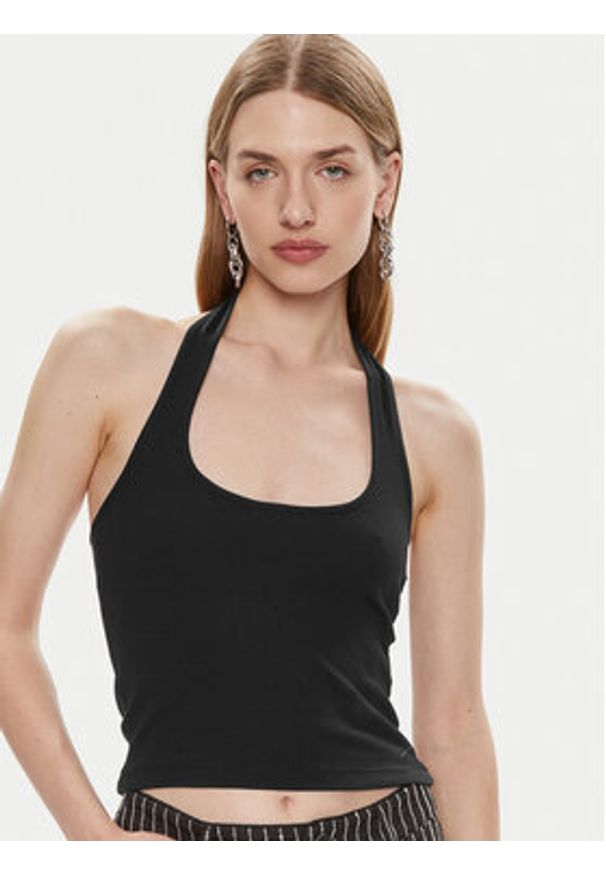 Noisy may - Noisy May Top Maya 27029026 Czarny Slim Fit. Kolor: czarny. Materiał: bawełna