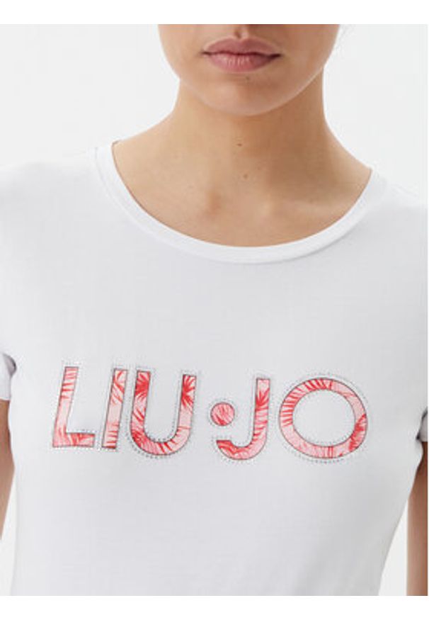 Liu Jo Beachwear T-Shirt VA5154 JS003 Biały Regular Fit. Kolor: biały. Materiał: bawełna