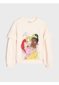 Sinsay - Bluza crewneck z nadrukiem Princess - różowy. Kolor: różowy. Wzór: nadruk #1