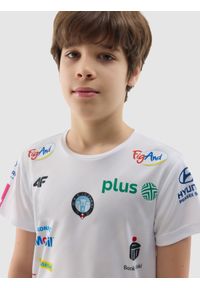 4f - 4F Koszulka replika domowa z sezonu 2023/2024 dziecięca 4F x Czarni Radom - multikolor 98/104. Okazja: do domu. Kolor: wielokolorowy. Materiał: dzianina. Długość rękawa: krótki rękaw. Wzór: nadruk. Sezon: lato