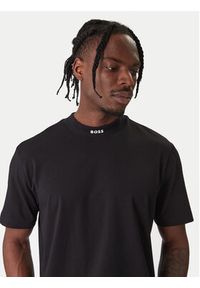 BOSS T-Shirt Tee Collar 50555527 Czarny Regular Fit. Kolor: czarny. Materiał: bawełna #3