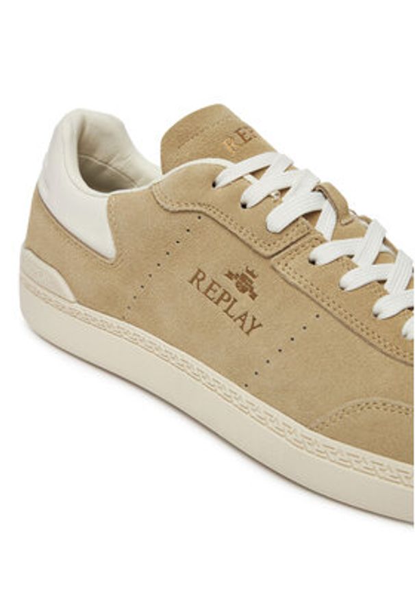 Replay - REPLAY Sneakersy GMSD7 .000.C0003L Beżowy. Kolor: beżowy. Materiał: skóra