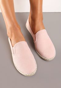 Born2be - Różowe Tenisówki Espadryle Slip On Na Płaskiej Podeszwie Liodelia. Zapięcie: bez zapięcia. Kolor: różowy. Materiał: jeans, materiał. Sezon: wiosna, lato. Obcas: na płaskiej podeszwie. Styl: klasyczny