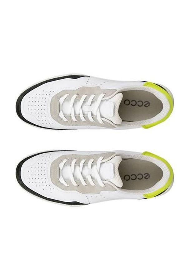 ecco - Buty do chodzenia męskie Ecco Street Court Lea. Kolor: biały. Materiał: skóra. Szerokość cholewki: normalna. Sport: turystyka piesza