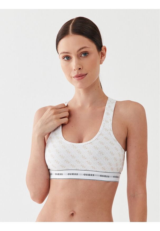 Guess Biustonosz top Carrie O97C01 KBOE1 Biały. Kolor: biały. Materiał: bawełna