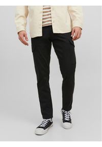 Jack & Jones - Jack&Jones Spodnie materiałowe Ollie 12224001 Czarny Regular Fit. Kolor: czarny. Materiał: bawełna #1
