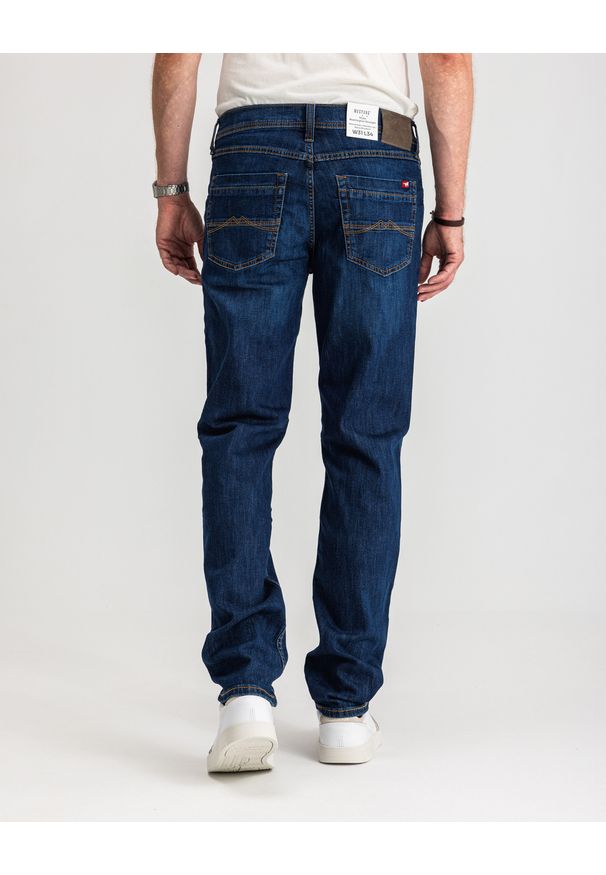 Męskie Spodnie Jeansowe Mustang Style Washington Straight Denim Blue 1017119 5000 882