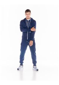 LEONE 1947 APPAREL - Męski dres z kapturem i zamkiem błyskawicznym Welcome Back. Kolor: niebieski. Materiał: dresówka. Sport: fitness