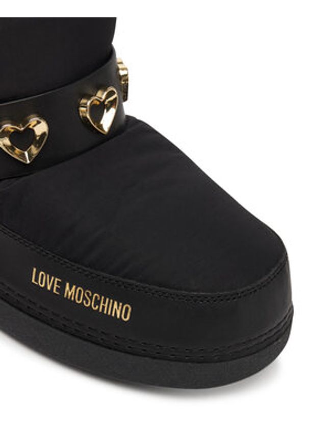 Love Moschino - LOVE MOSCHINO Śniegowce JA24182G1NISD00A Czarny. Kolor: czarny. Materiał: materiał