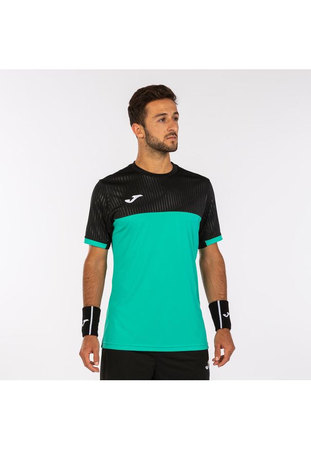 Koszulka do tenisa z krótkim rekawem męska Joma SHORT SLEEVE T- SHIRT. Kolor: zielony, czarny, wielokolorowy. Długość: krótkie. Sport: tenis