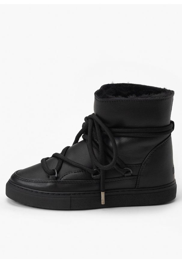 Inuikii - INUIKII FULL LEATHER Śniegowce damskie. Okazja: na co dzień, do pracy, na spacer. Kolor: czarny. Styl: casual