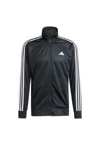 Adidas - Kurtka z dresu adidas Train Essentials 3-Stripes. Kolor: czarny. Materiał: dresówka. Sport: fitness #1