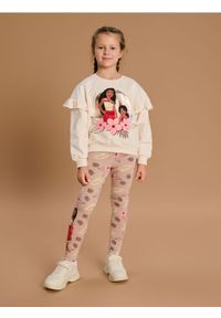 Sinsay - Legginsy Disney Vaiana 2 - brązowy. Kolor: brązowy. Materiał: elastan, bawełna. Wzór: motyw z bajki #1