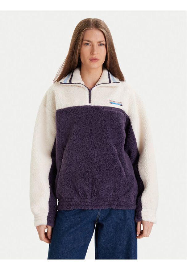 Lacoste Polar SF5266 Granatowy Oversize. Kolor: niebieski. Materiał: syntetyk