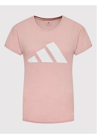 Adidas - adidas Koszulka techniczna 3-Stripes HB6281 Różowy Regular Fit. Kolor: różowy. Materiał: syntetyk #4