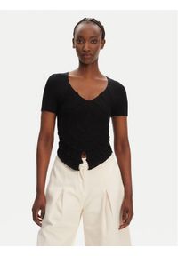 Pinko - PINKO Sweter Falterona Maglia 104625 A2E6 Czarny Regular Fit. Kolor: czarny. Materiał: syntetyk