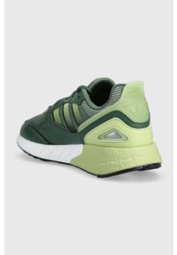 adidas Originals sneakersy ZX 1K Boost 2.0 kolor zielony. Nosek buta: okrągły. Zapięcie: sznurówki. Kolor: zielony. Materiał: materiał. Model: Adidas ZX #3