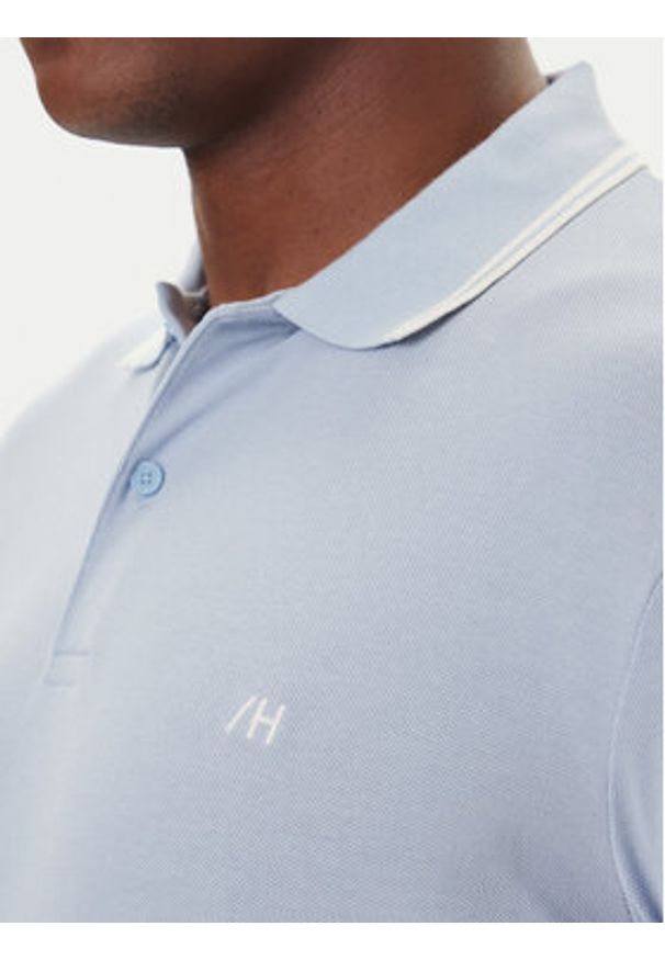 Selected Homme Polo 16087840 Błękitny Regular Fit. Typ kołnierza: polo. Kolor: niebieski. Materiał: bawełna