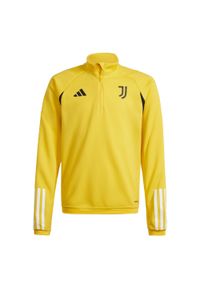 Bluza piłkarska dla dzieci Adidas Juventus Tiro 23 Training Top Juniors. Kolor: żółty. Materiał: materiał. Sport: piłka nożna